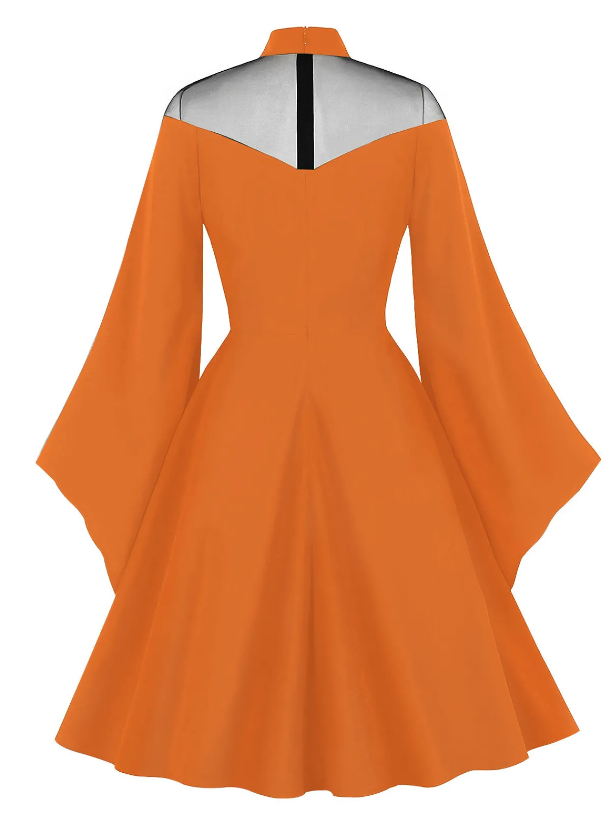 Outlet Retro Stage 1950s Halloween Flare Sleeve Swing Dress