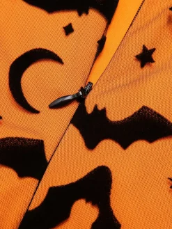 Clearance Retro Stage 1950s Halloween Lace Off-shoulder Swing Dress Orange