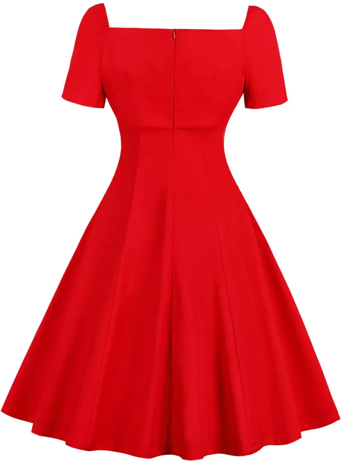 Hot Retro Stage 1980s Halloween Lace Patchwork Swing Dress