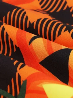 Online Retro Stage 1950s Halloween Patchwork Belt Swing Dress