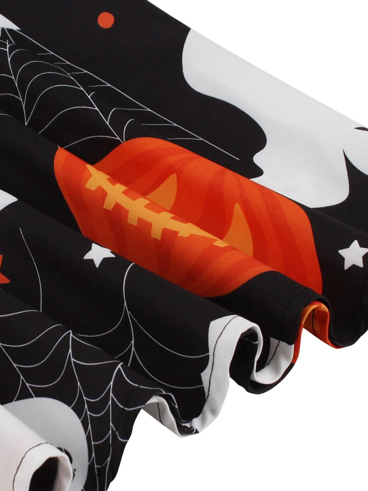 Online Retro Stage 1950s Halloween Patchwork Sleeveless Dress
