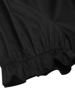 Online Retro Stage 1950s Halloween Pumpkin Bow Tie Dress Black