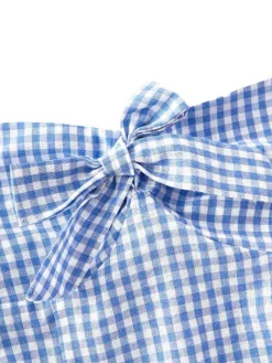 New Retro Stage 1950s Halter Gingham Plaids Bow Romper