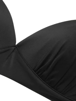 Sale Retro Stage 1950s Halter Plaids Lace-Up Swimsuit