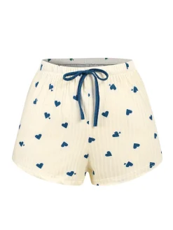 Clearance Retro Stage 1960s Heart Knit Spaghetti Strap Pajama