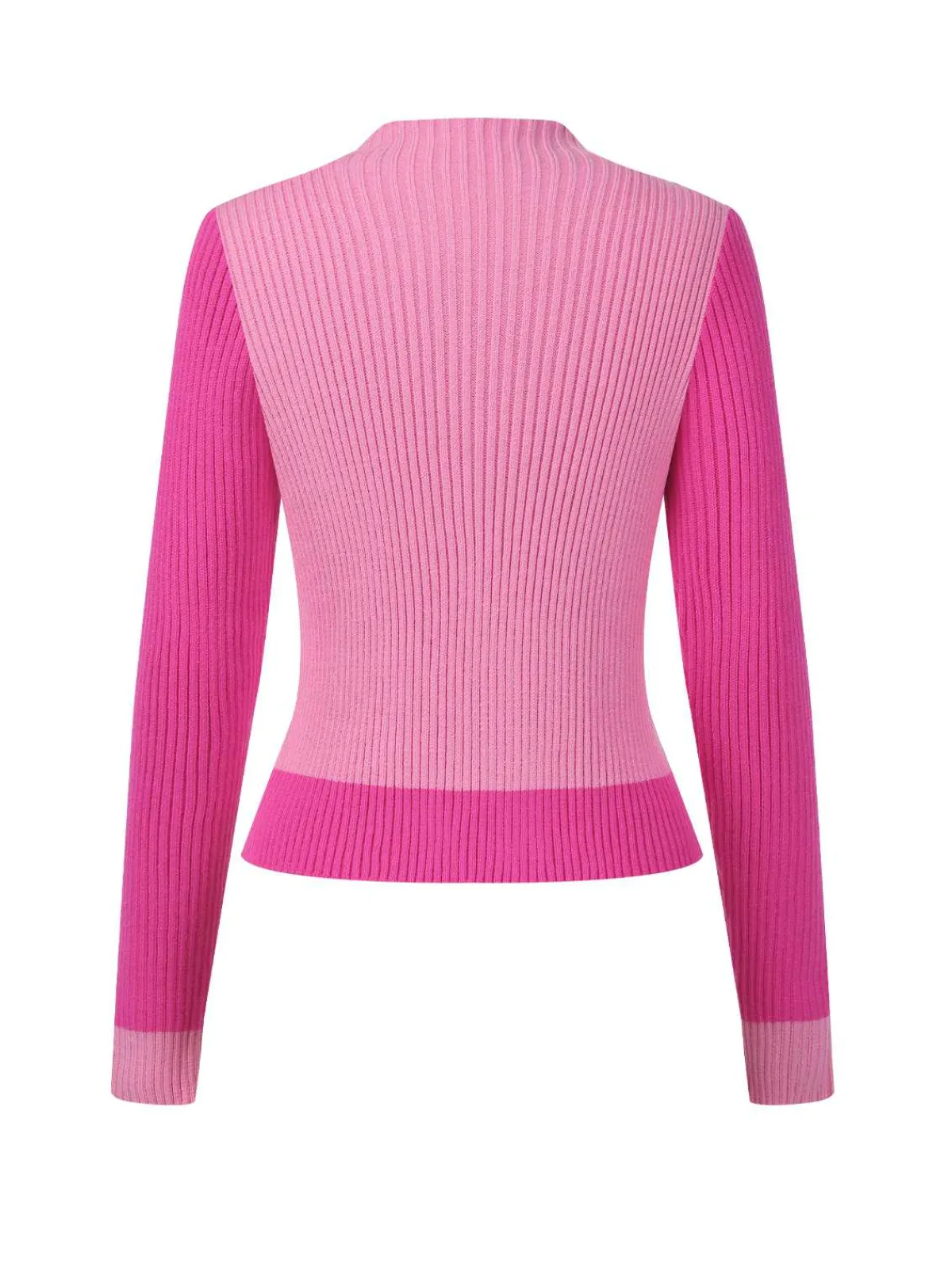 Outlet Retro Stage 1950s Heart Knitted Patchwork Sweater Pink