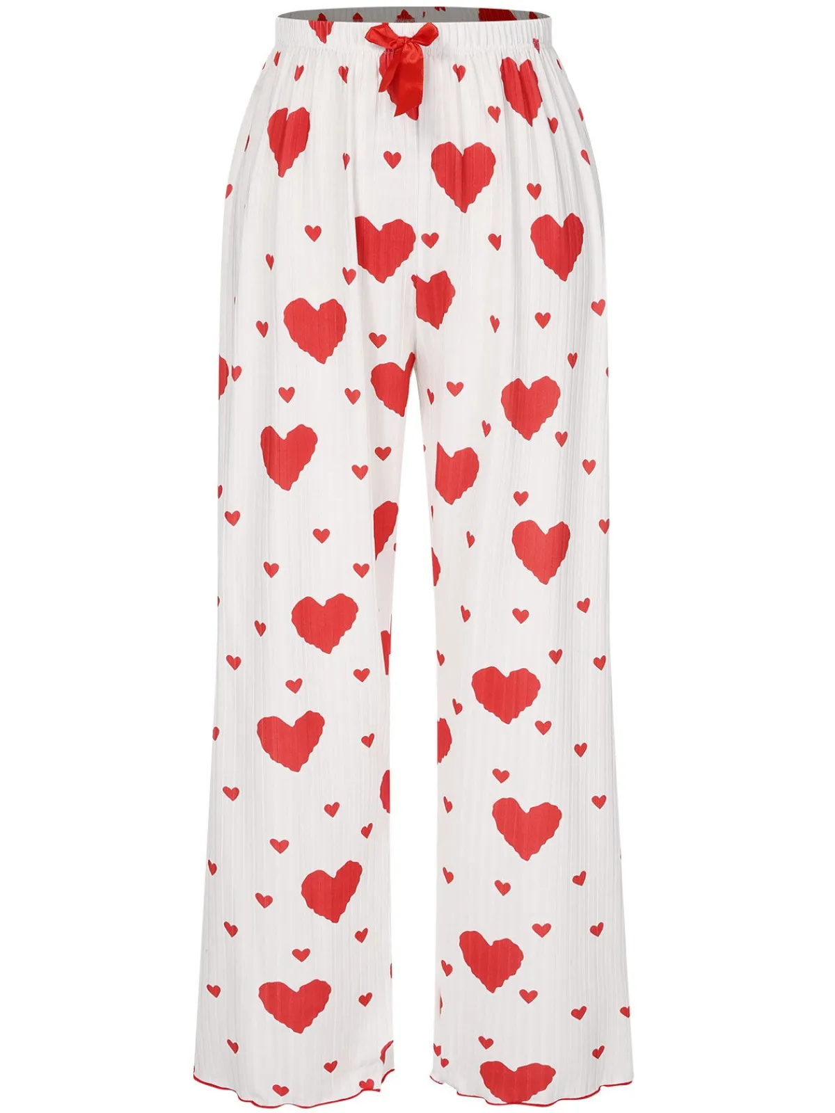 Best Retro Stage 1970s Hearts Knit Spaghetti Strap Pajamas
