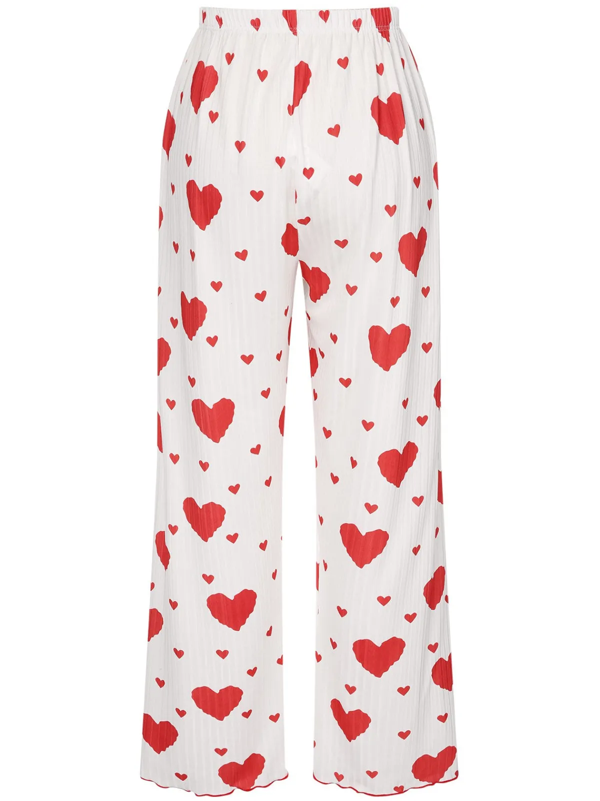 Best Retro Stage 1970s Hearts Knit Spaghetti Strap Pajamas