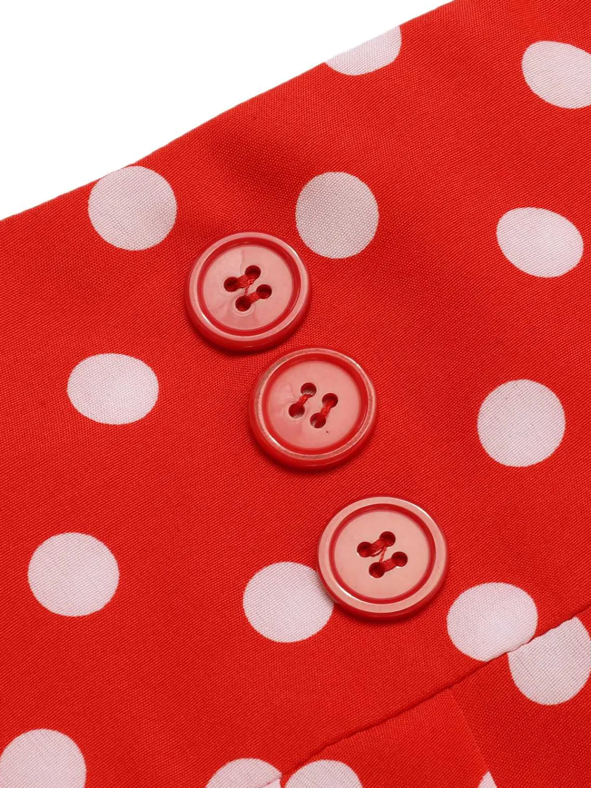 Best Retro Stage 1930s High Waist Contrast Polka Dots Skirt
