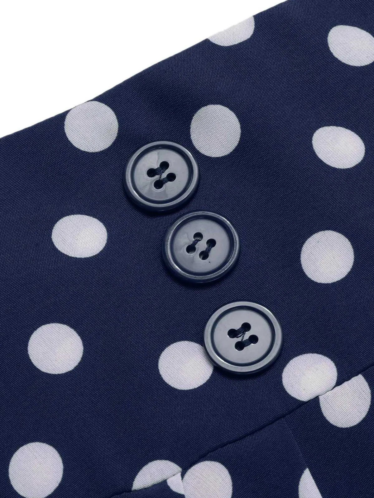 Best Retro Stage 1930s High Waist Contrast Polka Dots Skirt