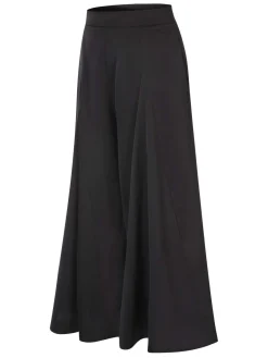 Outlet Retro Stage 1930s High Waist Wide Leg Solid Pants