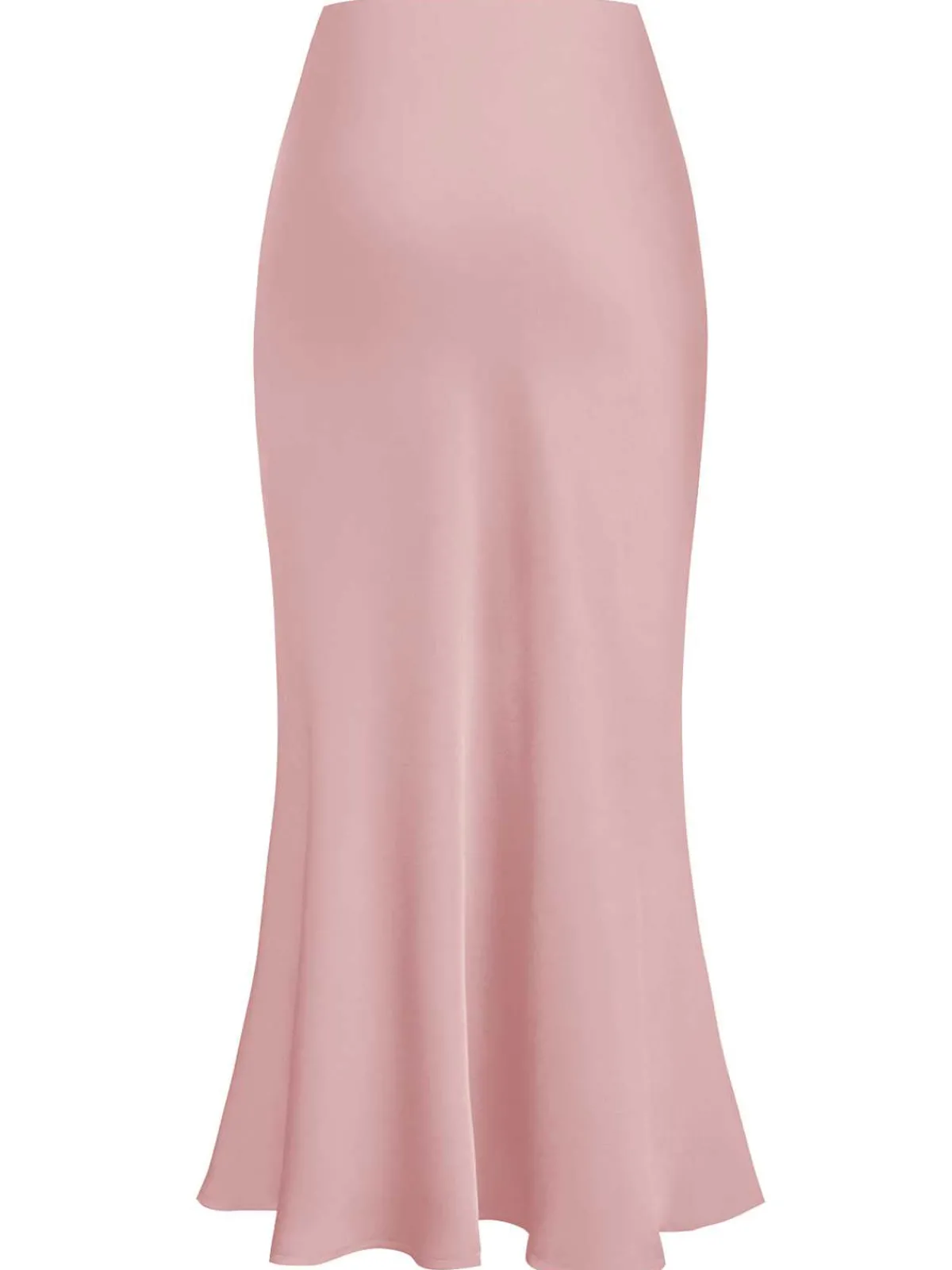Discount Retro Stage 1930s High-Waist Satin Solid Mermaid Skirt