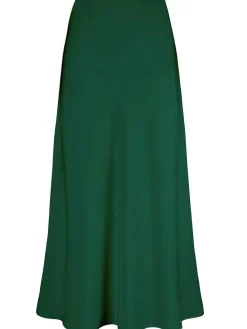 Discount Retro Stage 1930s High-Waist Satin Solid Mermaid Skirt