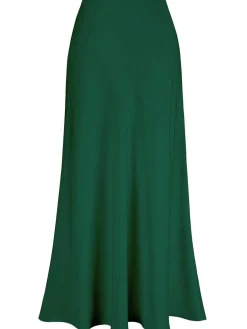 Discount Retro Stage 1930s High-Waist Satin Solid Mermaid Skirt