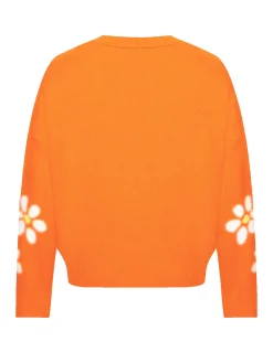 New Retro Stage 1960s Jacquard Floral Knitted Cardigan