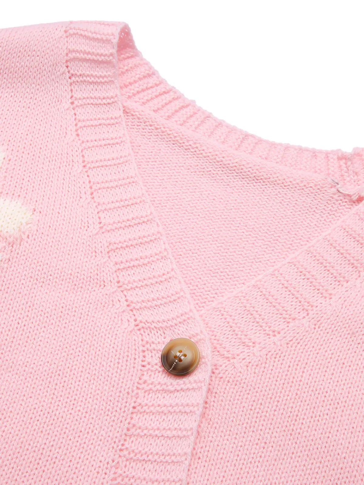 Clearance Retro Stage 1960s Jacquard Floral Knitted Cardigan
