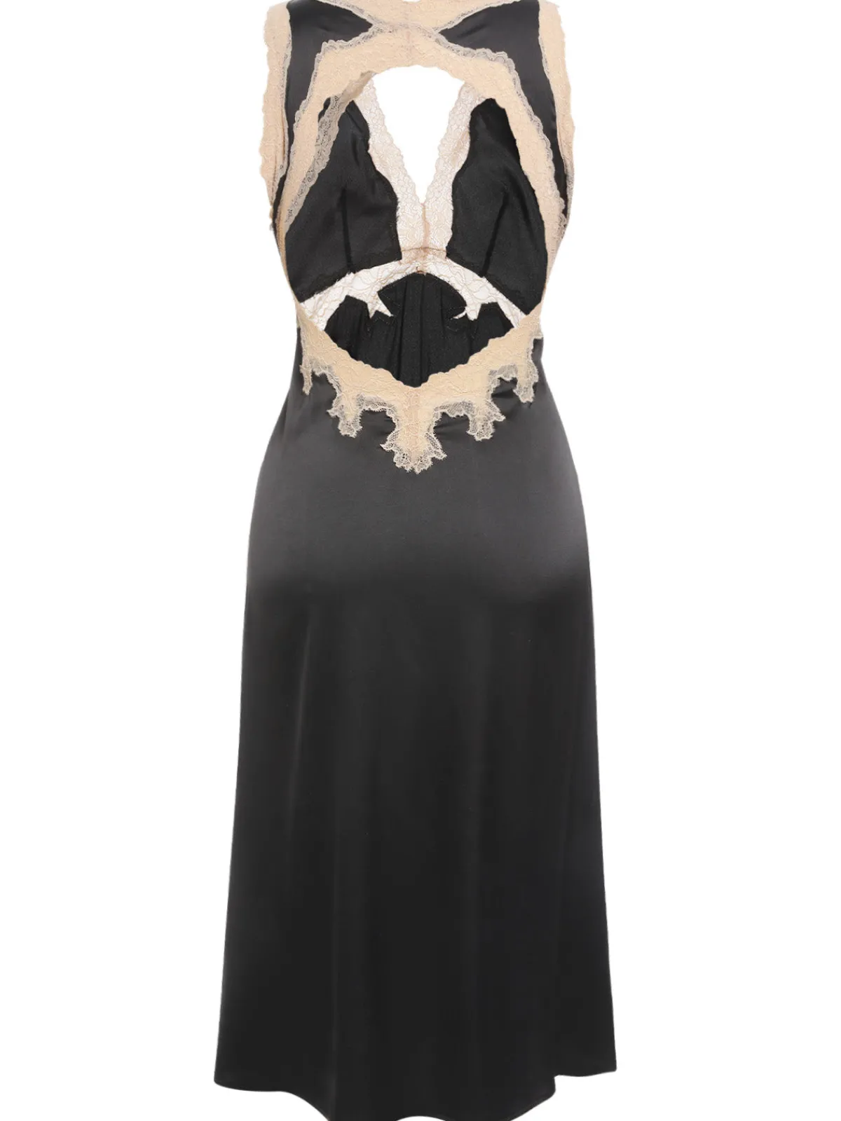 Best Retro Stage 1950s Lace Backless V-Neck Satin Sleepwear