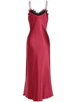 Clearance Retro Stage 1930s Lace Heart Satin Suspender Nightdress