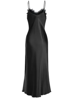 Clearance Retro Stage 1930s Lace Heart Satin Suspender Nightdress