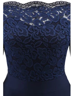 Clearance Retro Stage 1950s Lace Off Shoulder Dress
