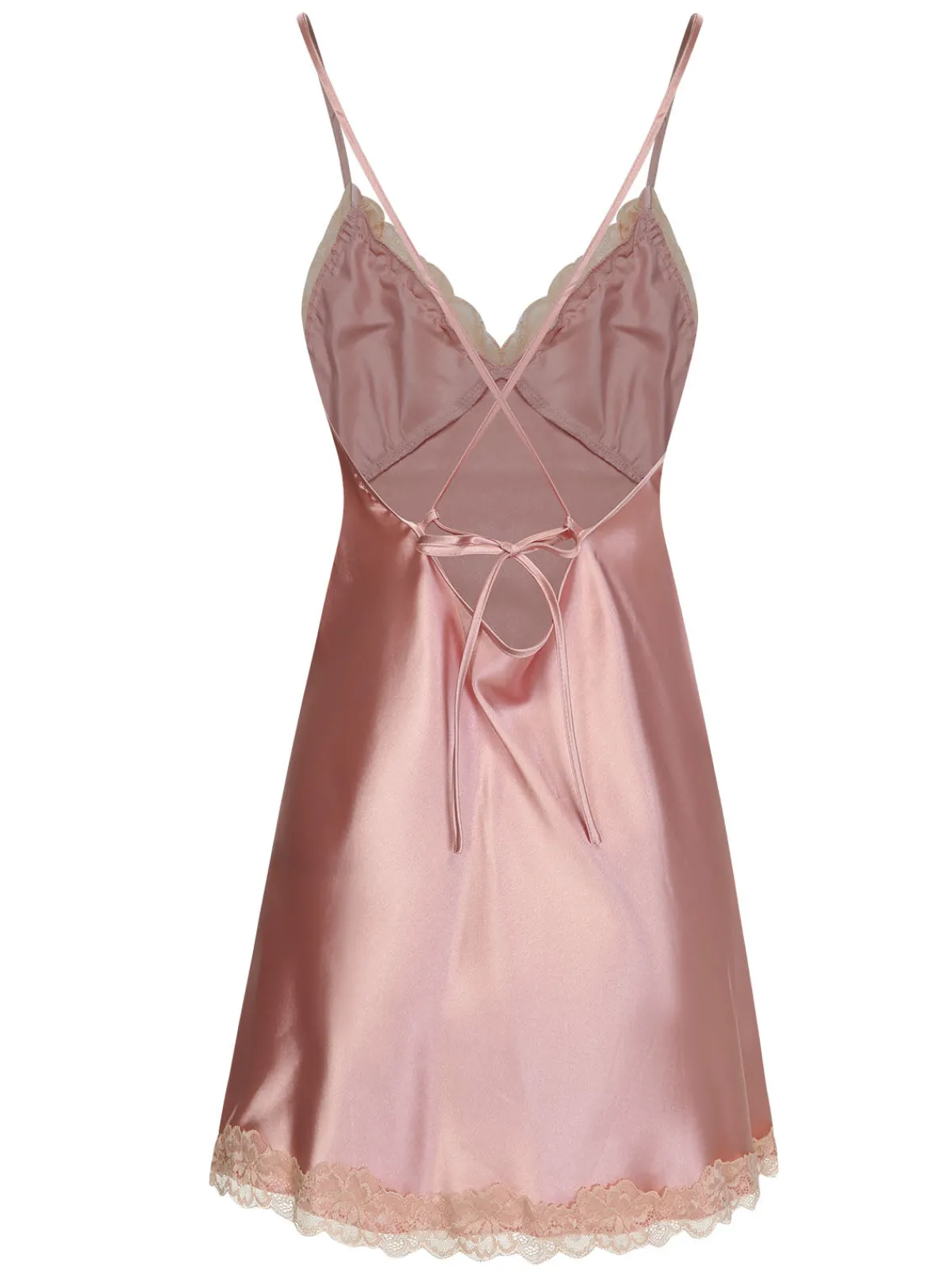 Discount Retro Stage 1950s Lace Patchwork Suspender Sleepwear