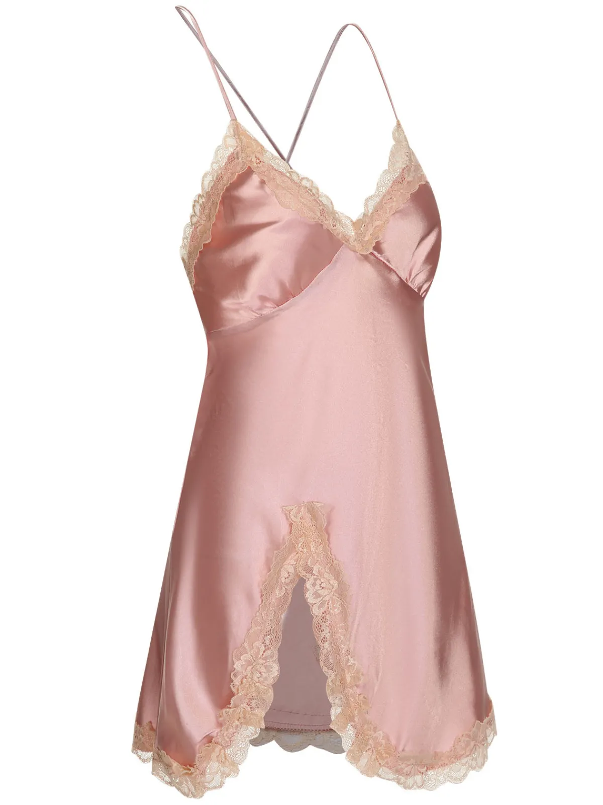 Discount Retro Stage 1950s Lace Patchwork Suspender Sleepwear
