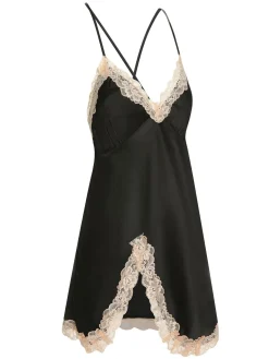 Discount Retro Stage 1950s Lace Patchwork Suspender Sleepwear