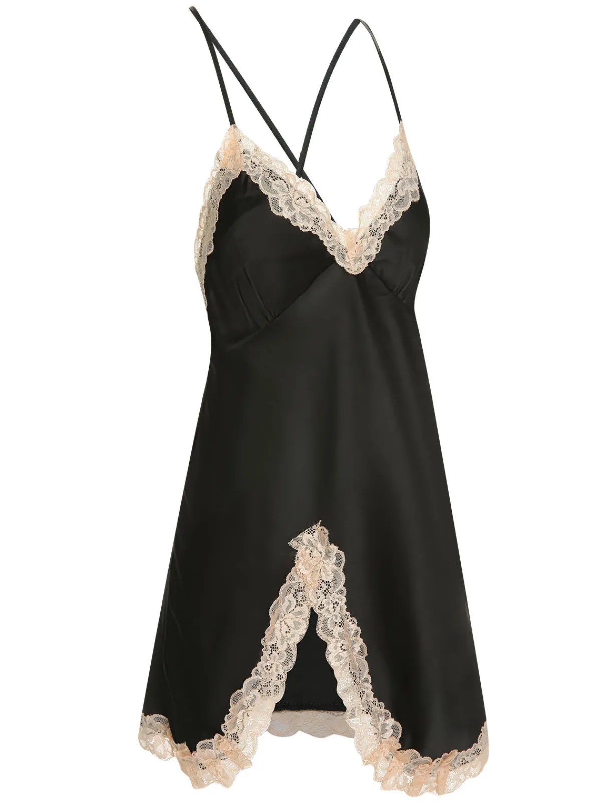 Hot Retro Stage 1950s Lace Patchwork Suspender Sleepwear