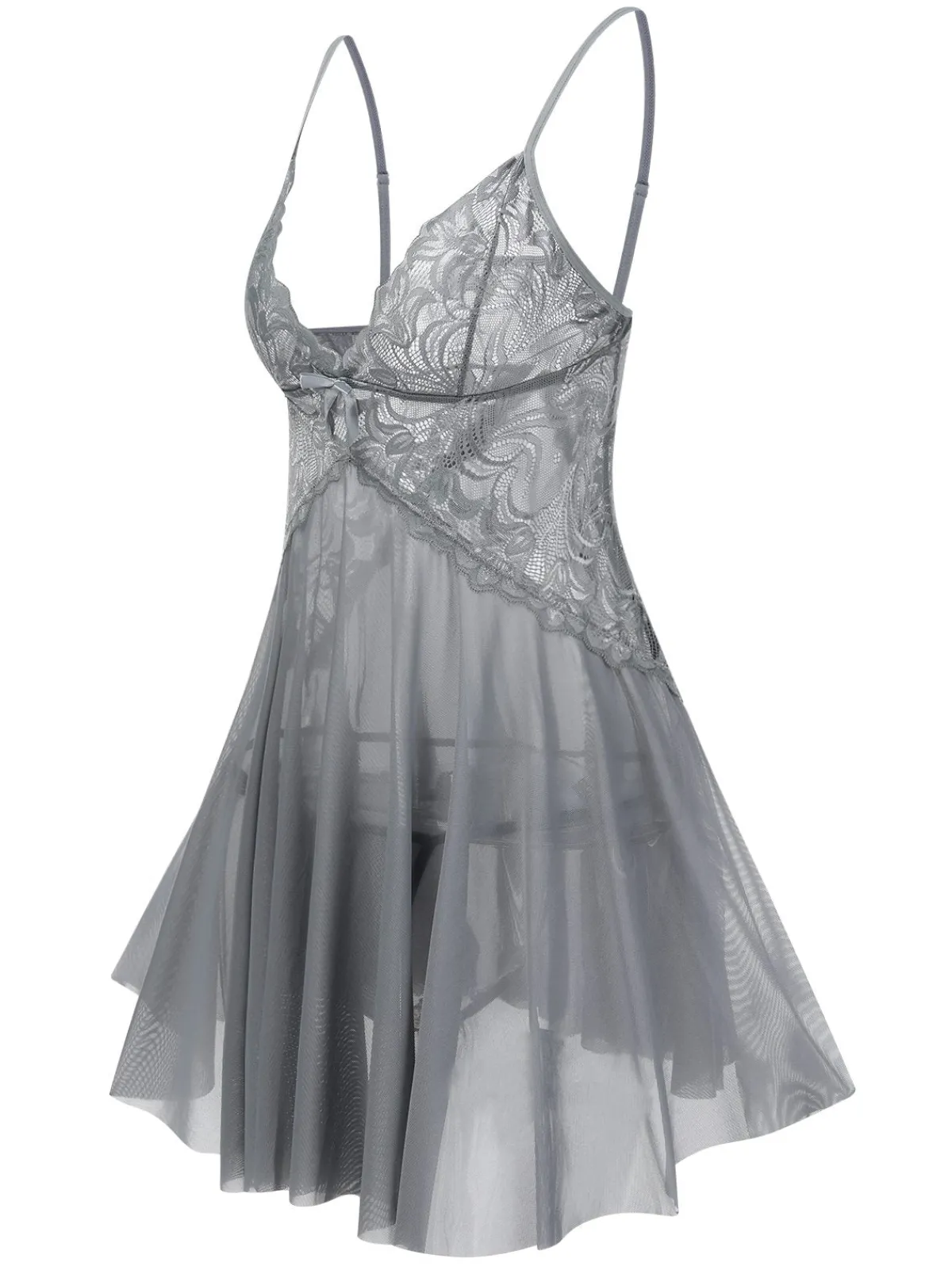 Hot Retro Stage 1940s Lace Suspender Sheer Nightgown