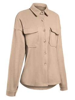 Discount Retro Stage 1960s Lapel Pocketed Solid Coat