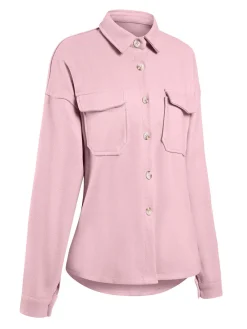 Discount Retro Stage 1960s Lapel Pocketed Solid Coat