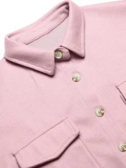 Discount Retro Stage 1960s Lapel Pocketed Solid Coat
