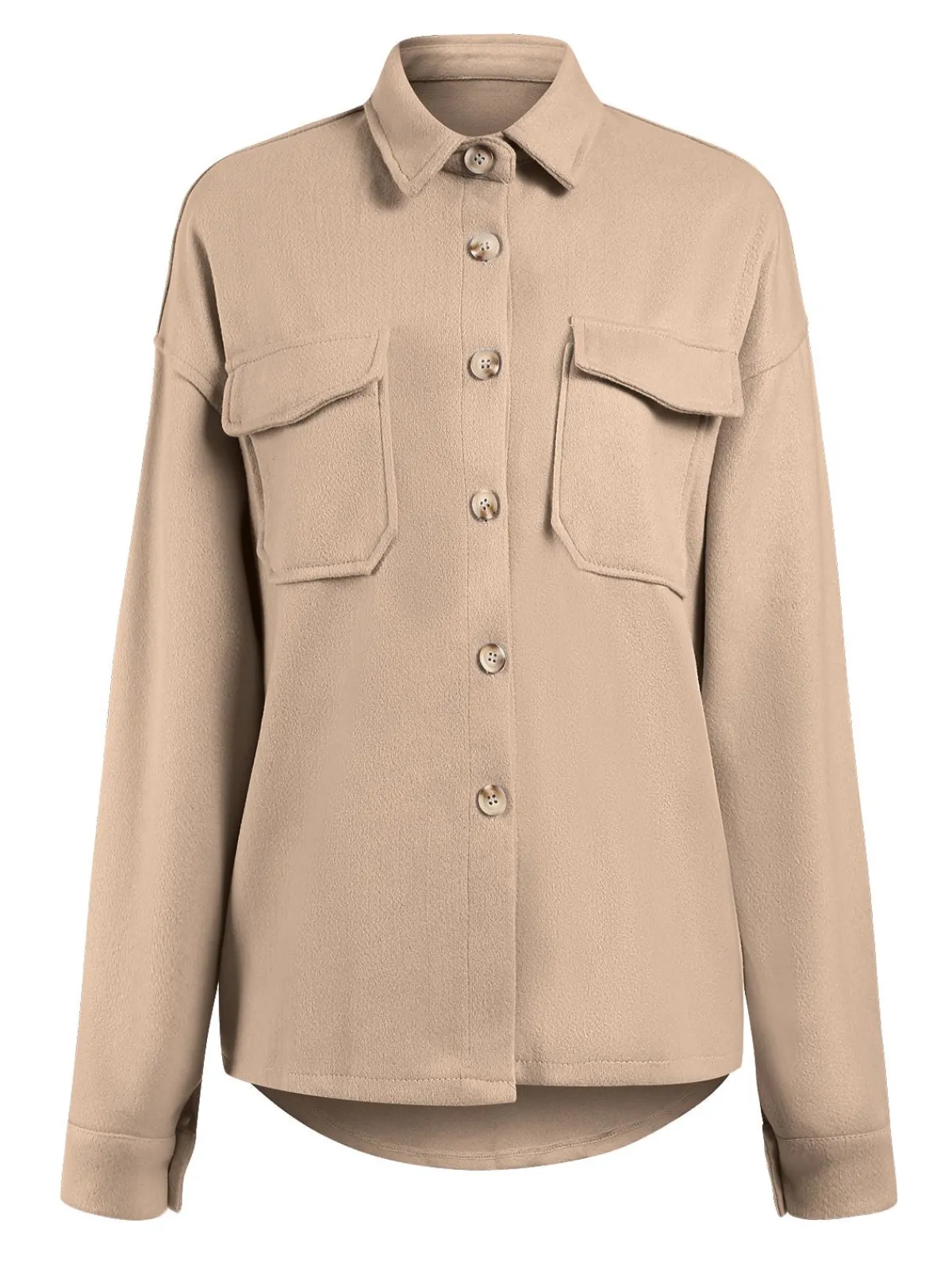Discount Retro Stage 1960s Lapel Pocketed Solid Coat
