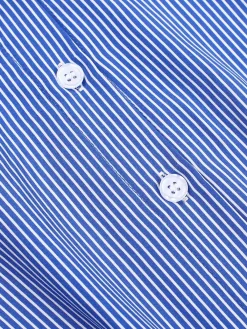 Online Retro Stage 1940s Lapel Stripes Sleeveless Dress