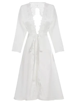 Hot Retro Stage 1950s Long Ice Silk Backless Nightgown