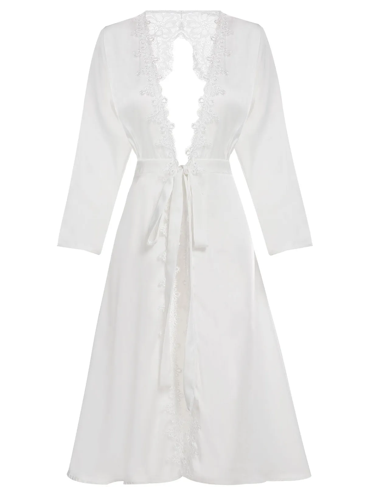 Hot Retro Stage 1950s Long Ice Silk Backless Nightgown