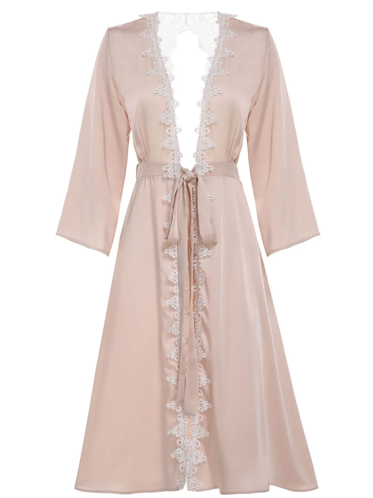 Hot Retro Stage 1950s Long Ice Silk Backless Nightgown