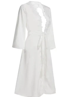 Hot Retro Stage 1950s Long Ice Silk Backless Nightgown