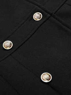 Outlet Retro Stage 1940s Notched Collar Double-Breasted Dress Coat
