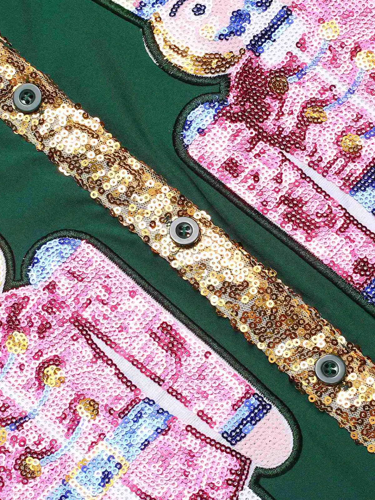 Hot Retro Stage 1970s Nutcracker Lapel Sequin Dress