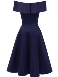 Hot Retro Stage 1950s Off Shoulder Swing Dress