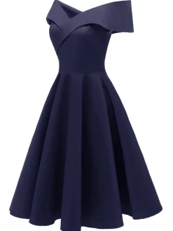 Clearance Retro Stage 1950s Off Shoulder Swing Dress