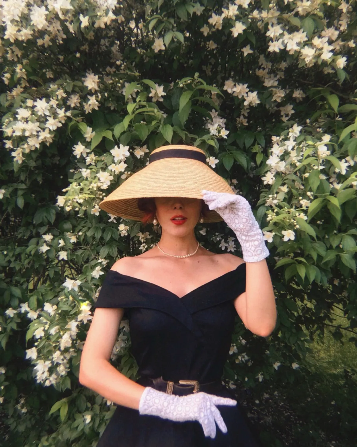 Online Retro Stage 1950s Off Shoulder Swing Dress