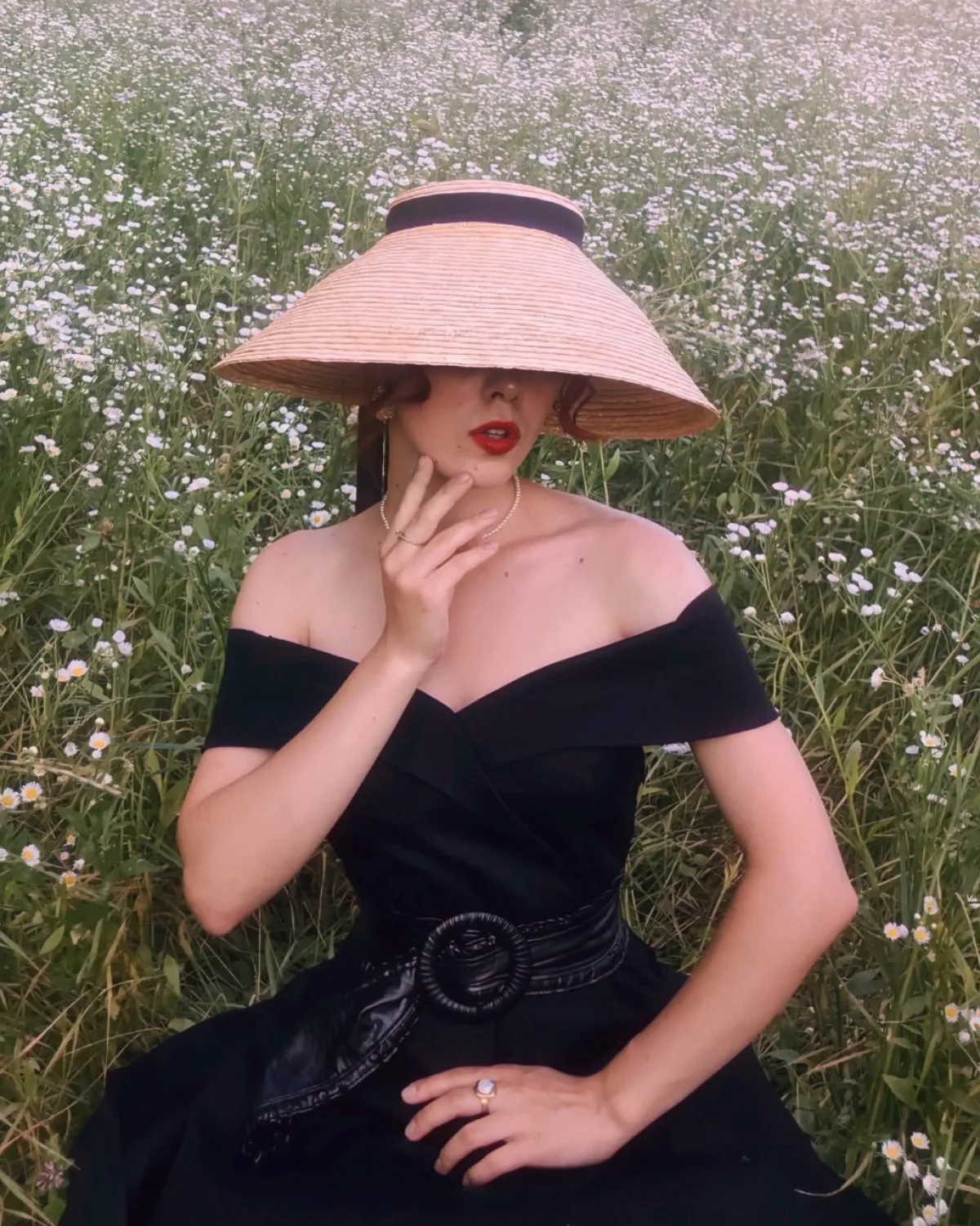 Online Retro Stage 1950s Off Shoulder Swing Dress