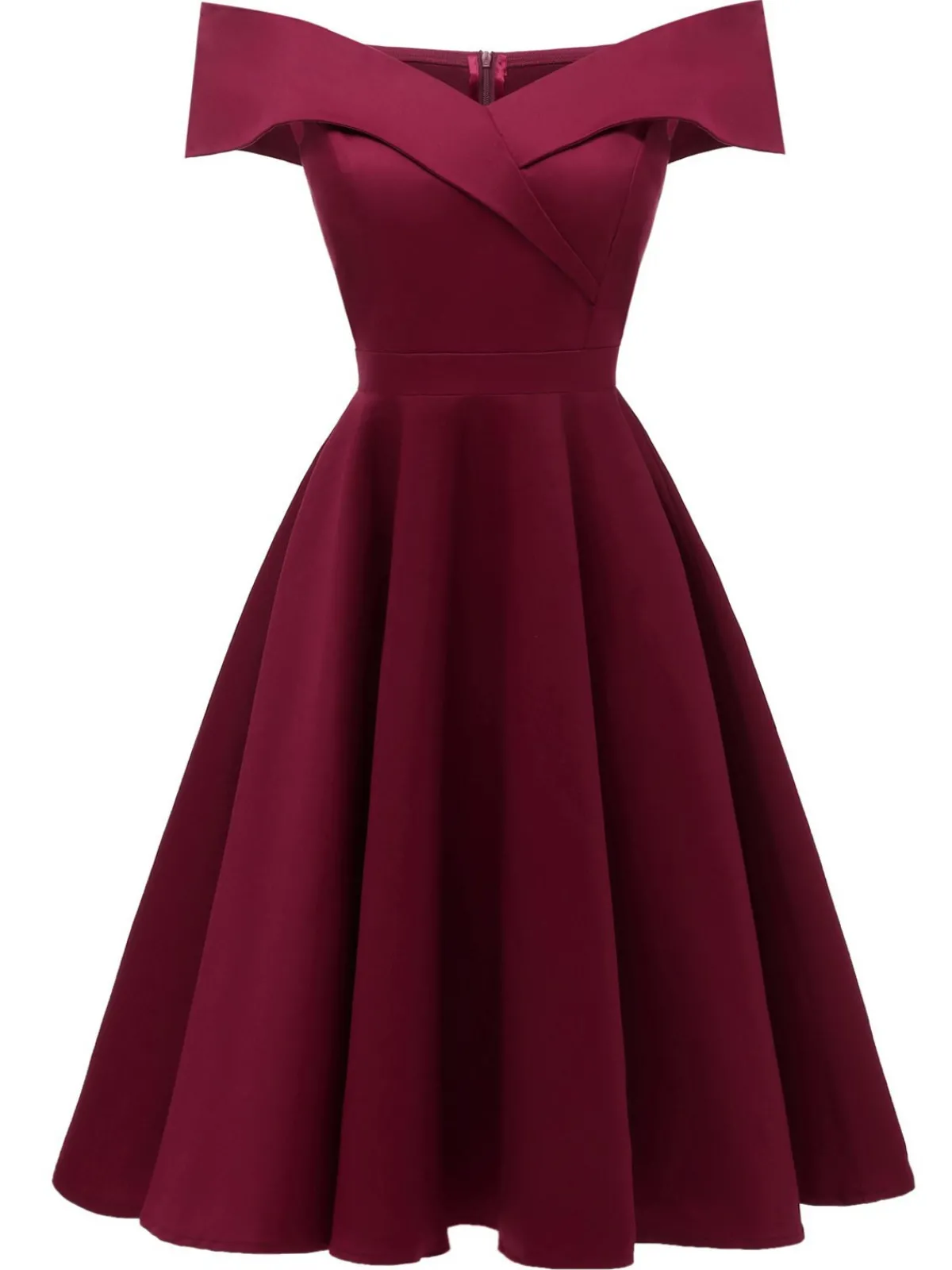 Online Retro Stage 1950s Off Shoulder Swing Dress