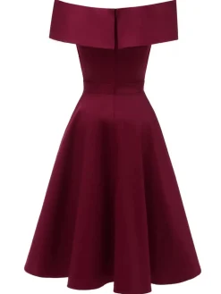 Online Retro Stage 1950s Off Shoulder Swing Dress