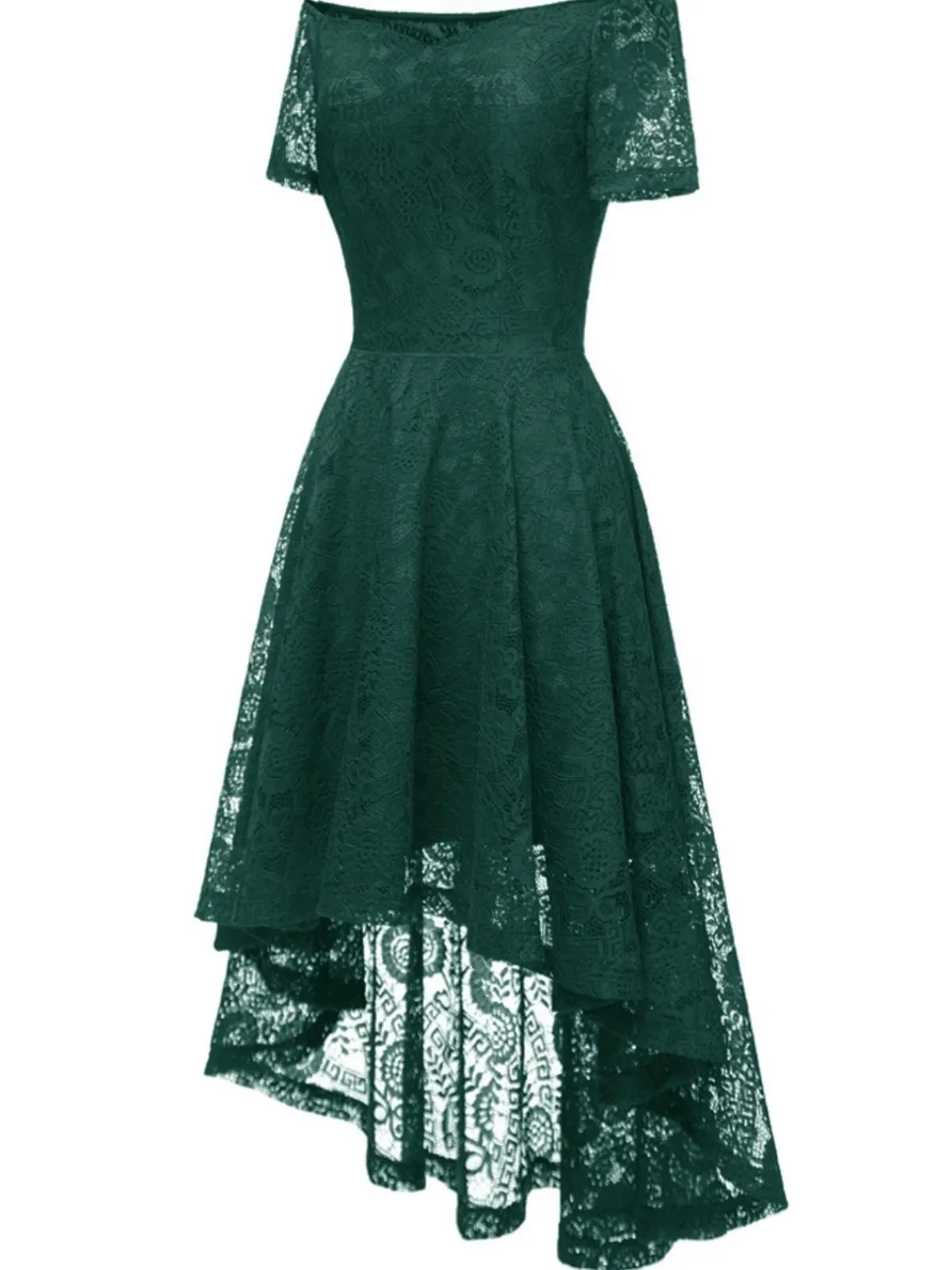 New Retro Stage 1950s Off-shoulder Floral Lace Dress