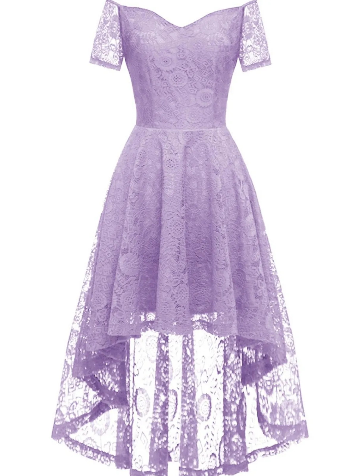 New Retro Stage 1950s Off-shoulder Floral Lace Dress