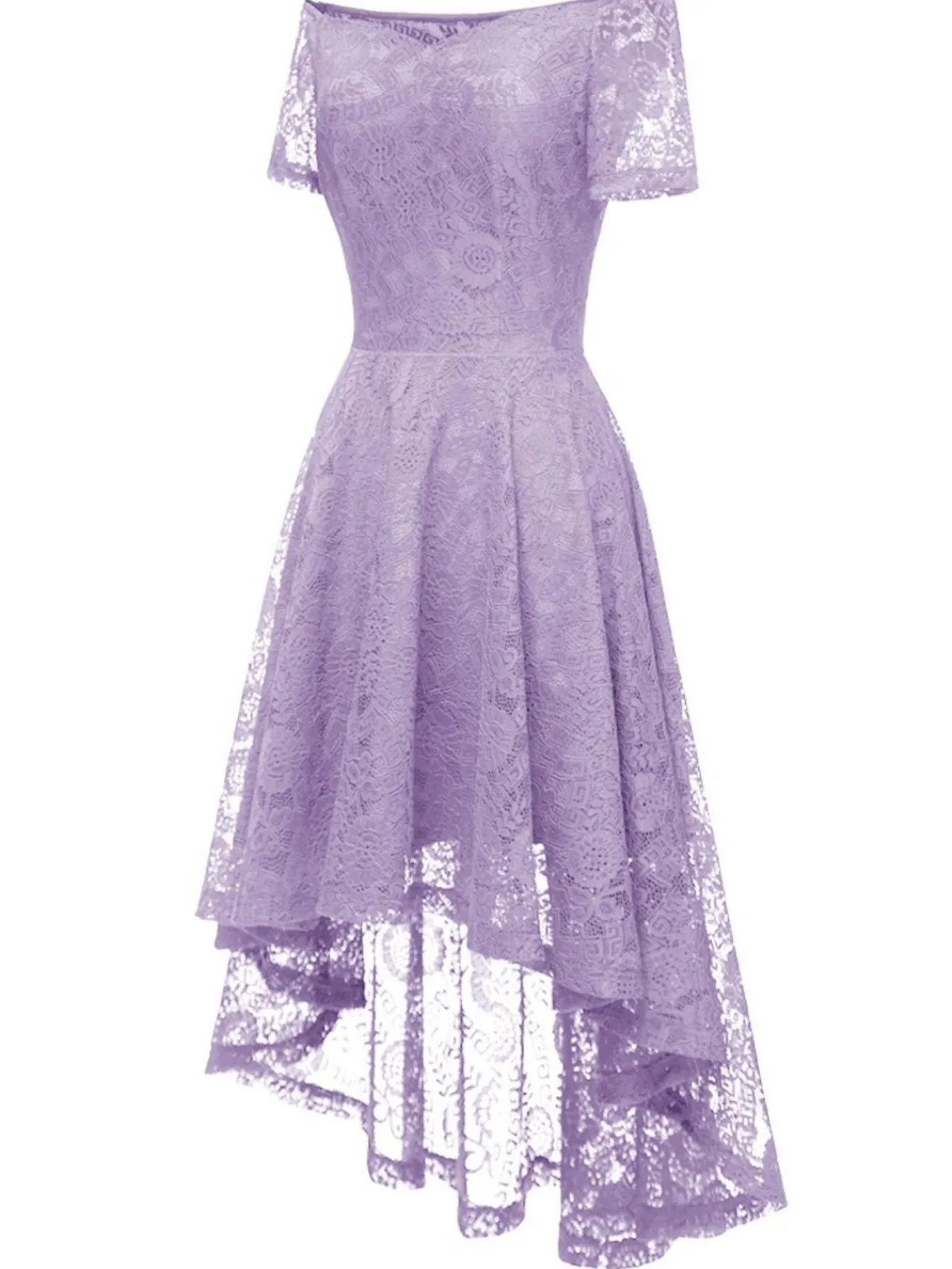 New Retro Stage 1950s Off-shoulder Floral Lace Dress