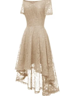 New Retro Stage 1950s Off-shoulder Floral Lace Dress